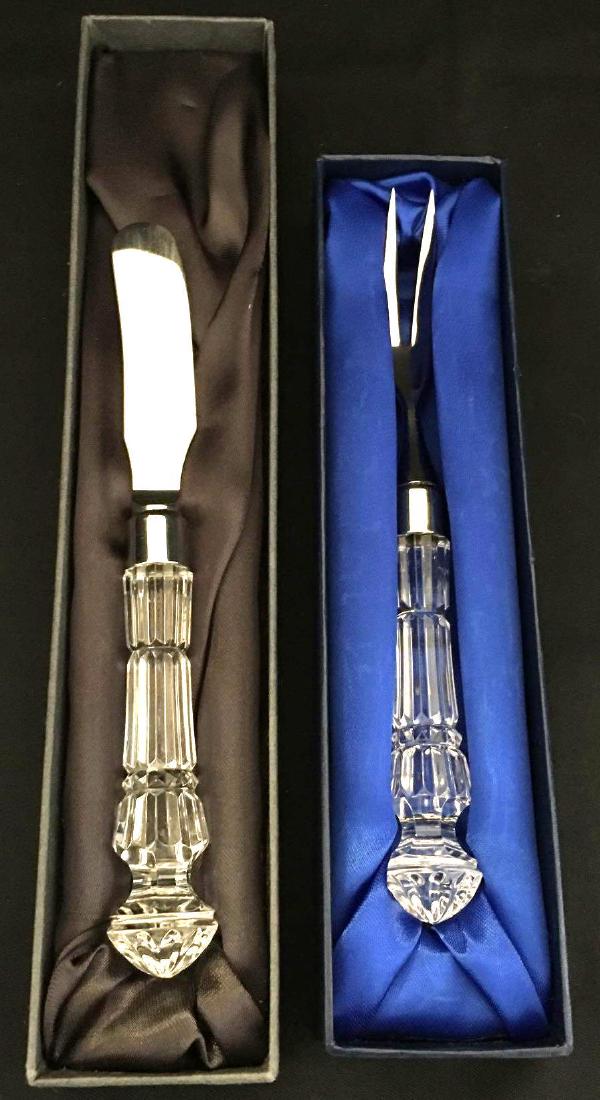 Waterford Crystal Cheese Knife & Olive Fork