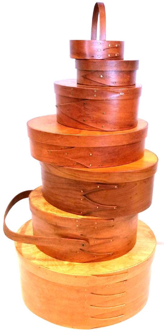 Antique Shaker Nesting Pantry Boxes: Seven Total