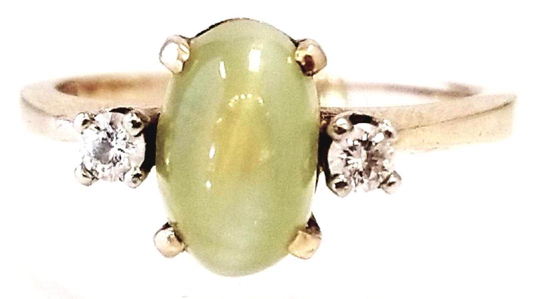 14k Yellow Gold Cat's Eye Diamond Ring (1 of 2)