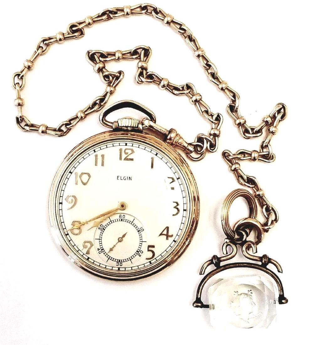 Antique 10K Yellow Gold Elgin Pocket Watch (1 of 4)