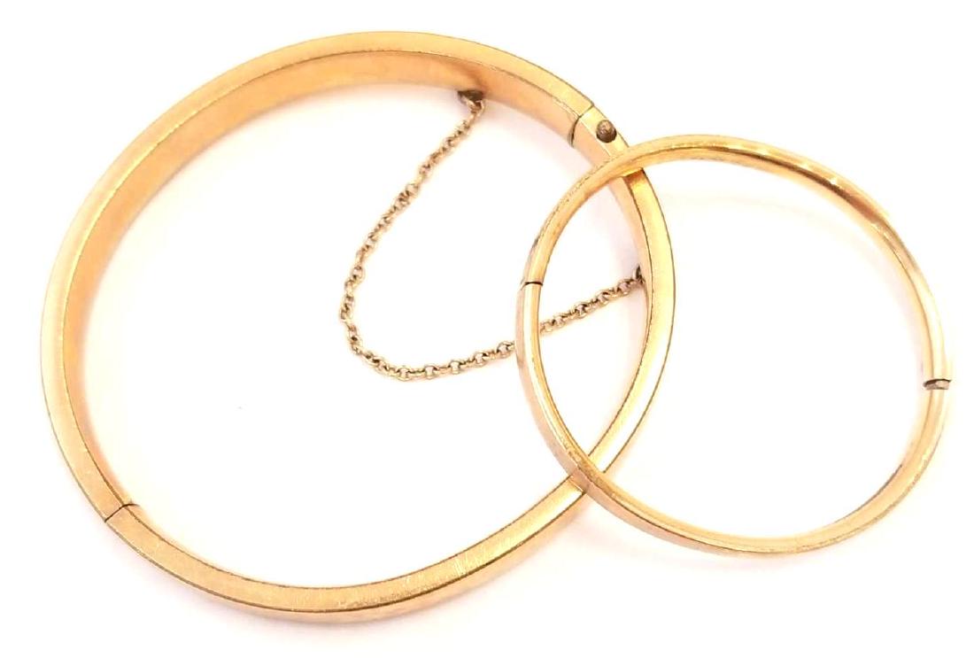 Two Vintage Yellow Gold Filled Bangles (1 of 2)