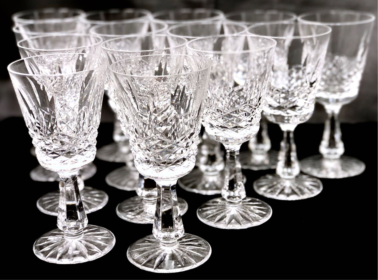 Collection of Waterford Kenmore Pattern Wine Glasses: Collection of Waterford Kenmore Pattern Wine Glasses. In Excellent Condition, Measuring 6" in Height. 