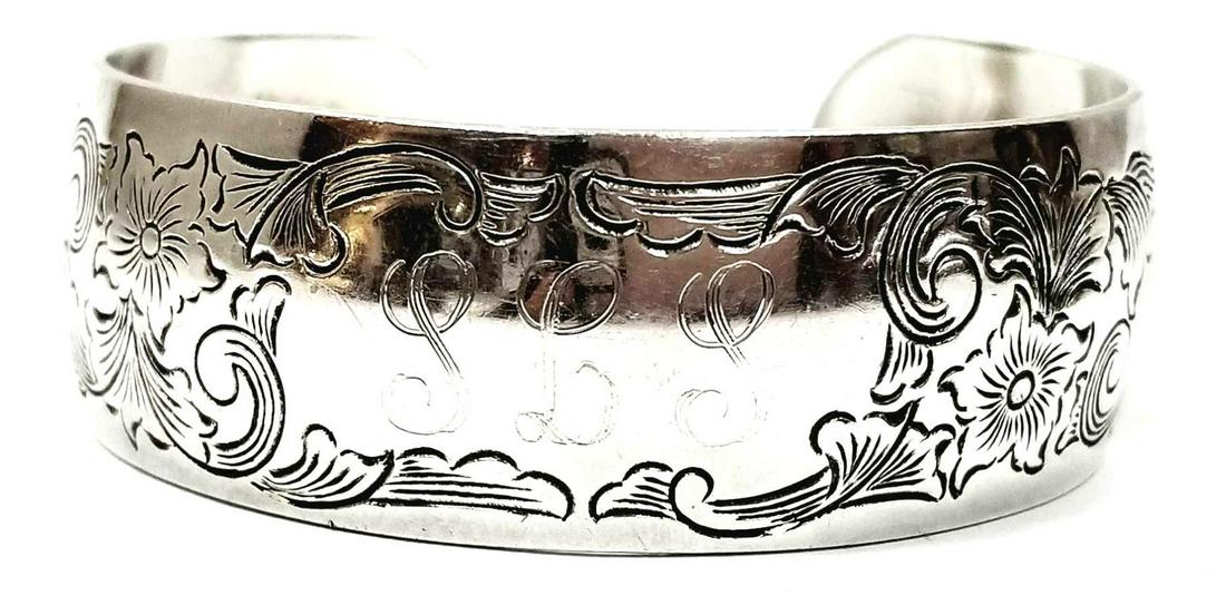 S Kirk & Son Sterling Cuff Bracelet (1 of 4)