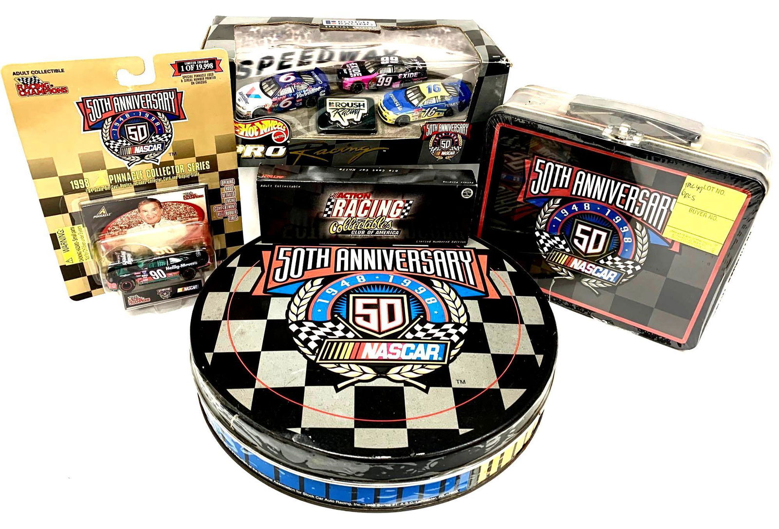 Nascar Collectibles: Nascar Collectibles.. To Include One (1) 50th Anniversary #90 1998 Dick Mickle Die Cast Nascar Collectors Car, One (1) Hot Wheels Pro Racing 50th Anniversary Roush Racy 1998 Collectors Set, One (1) Jo