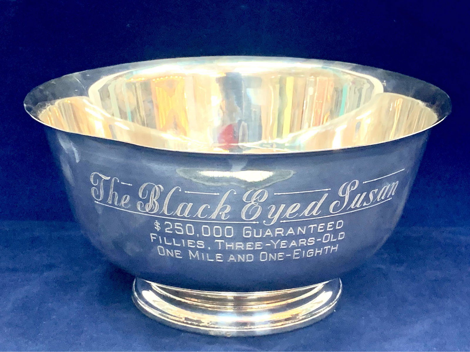 Sterling Bowl by Kirk Stieff: Sterling Bowl by Kirk Stieff. In Good Condition with Engraving. Measuring 9 1/4" in Diameter & 4 3/4" in Height. Weighing 24 Troy oz