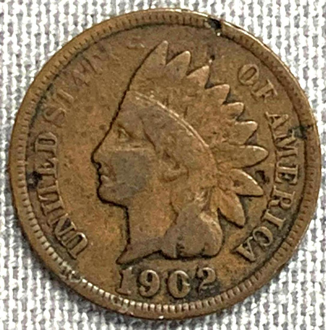 One 1902 Indian Head Cent Philadelphia Mint (1 of 2)