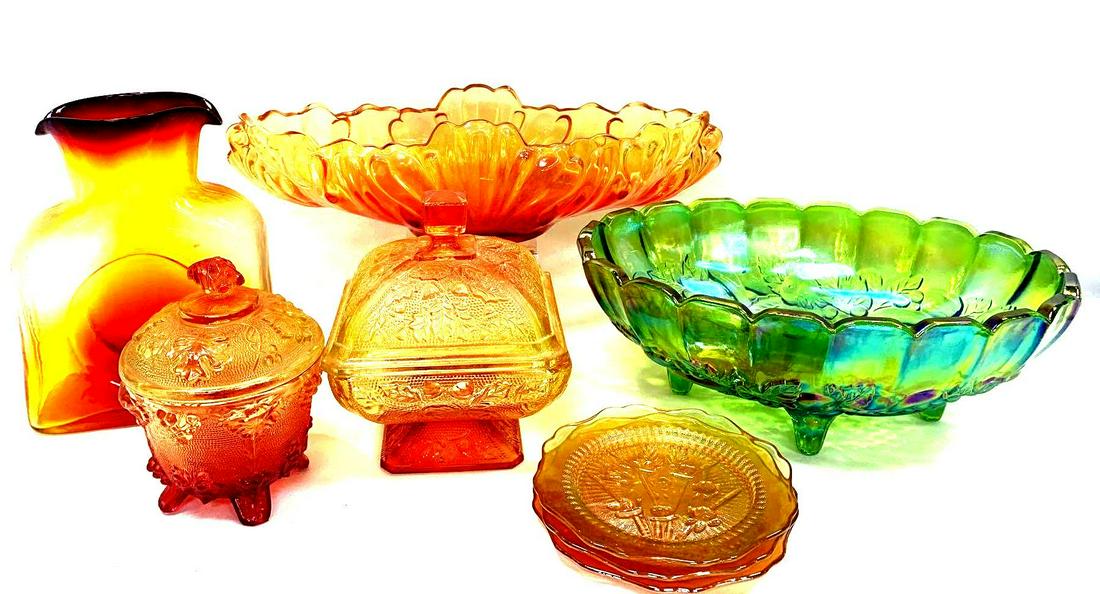 Collection Of  Amberina ,Depression & Carnival Glass (1 of 4)