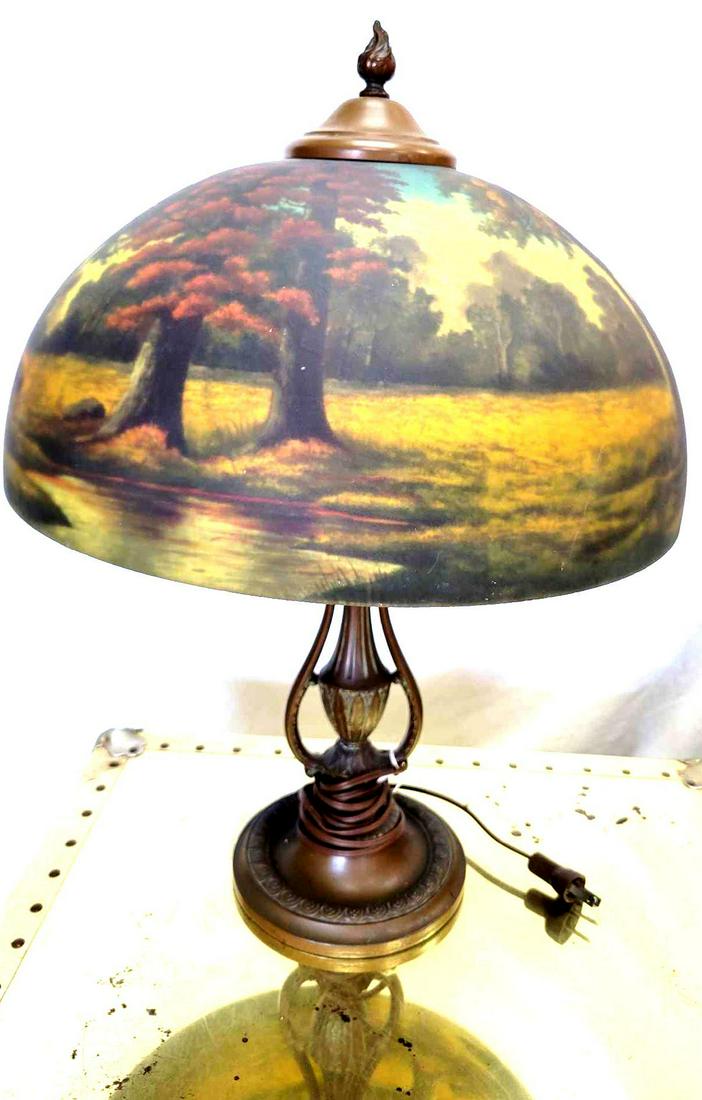 Emile Galle Art Nouveau Lamp (1846-1904) (1 of 3)