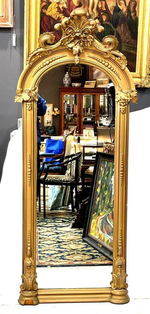 Carved Gilt Mirror c.1880: Carved Gilt Mirror c.1880 70"