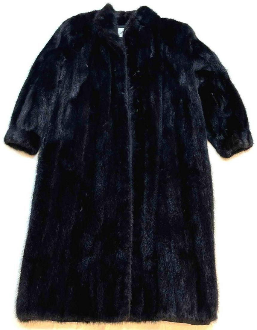 Vintage Full Length Black Mink Fur Coat by Harts (1 of 3)