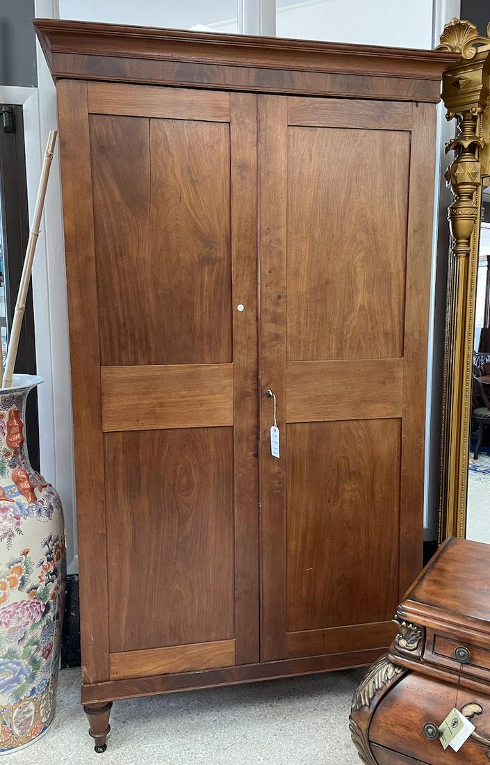 American Federal Mahogany Two Door Hanging Wardrobe c. (1 of 2)