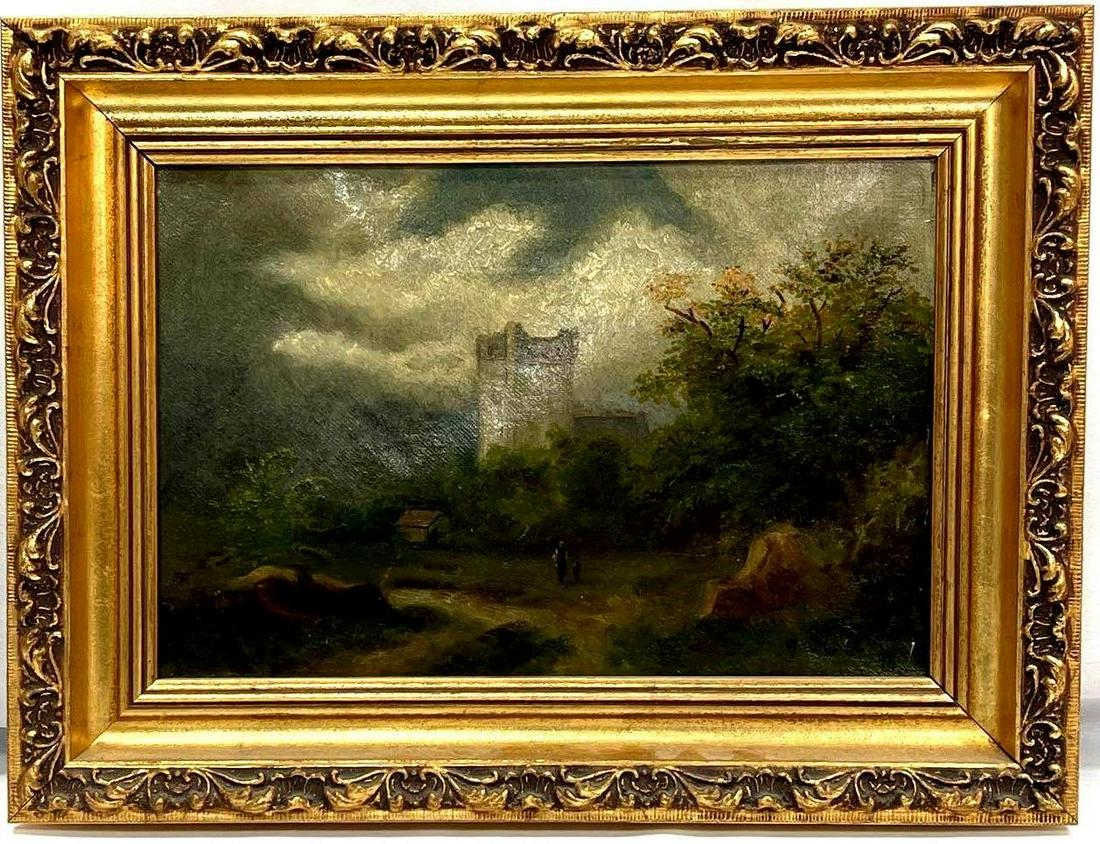 English School c. 1880 Landscape Oil on Canvas, (1 of 3)
