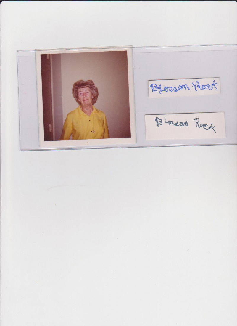 15: Blossom Rock 1895-1979, 2 Autograph Signatures & Ph