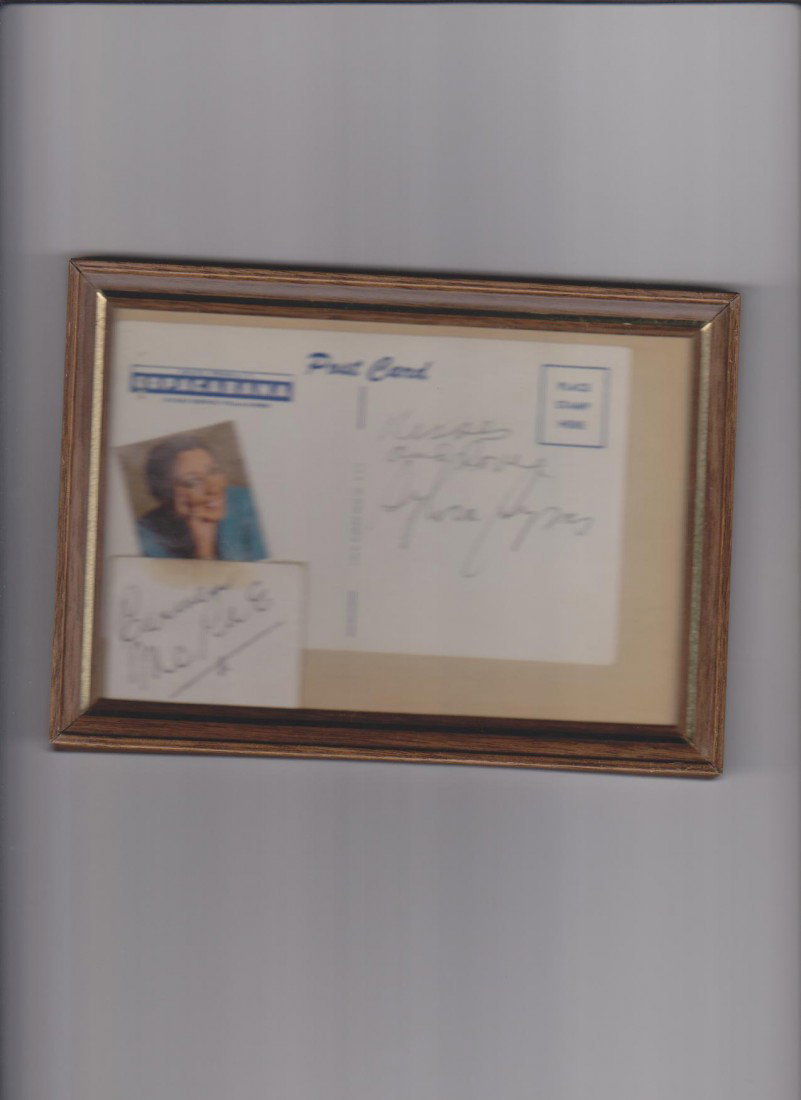 Carmen McRae 1920-1994, Autograph Signature, was: Carmen McRae 1920-1994, Autograph Signature, was an American jazz singer, composer, pianist, and actress. Considered one of the most influential jazz vocalists of the 20th century and Sylvia Syms 1917