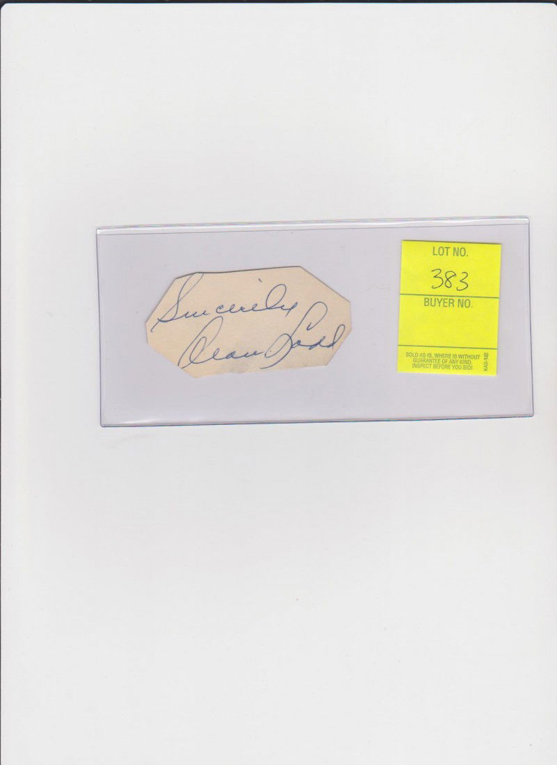 Alan Ladd 1913-1964, Autograph Signature, was an: Alan Ladd 1913-1964, Autograph Signature, was an American film actor. Ladd began by appearing in dozens of films in small roles, including Citizen Kane in which he played one of the "faceless" reporte