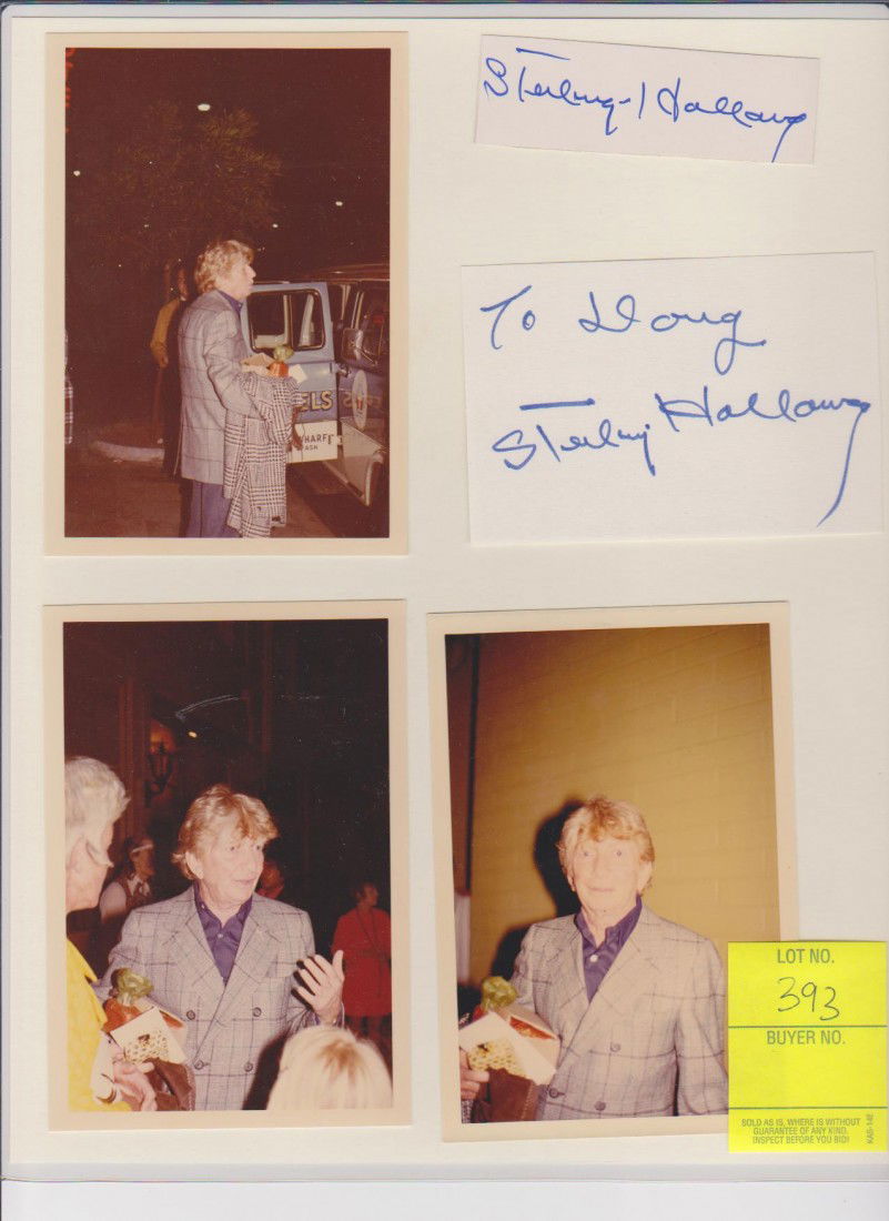 Sterling Holloway 1905-1992, 2 Autograph Signature: Sterling Holloway 1905-1992, 2 Autograph Signatures & 3 Photos, was an American character actor who appeared in 150 films and television shows. He was also a voice actor for The Walt Disney Company. H