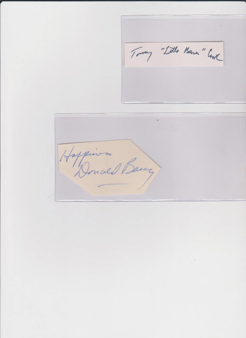 Tommy Cook 1930, Autograph Signature, Child Actor: Tommy Cook 1930, Autograph Signature, Child Actor: Played Little Beaver in the 66 Part Western Series Adventures of Red Rider (1940). Donald "Red" Barry 1912-1980, Signature Autograph, American Actor