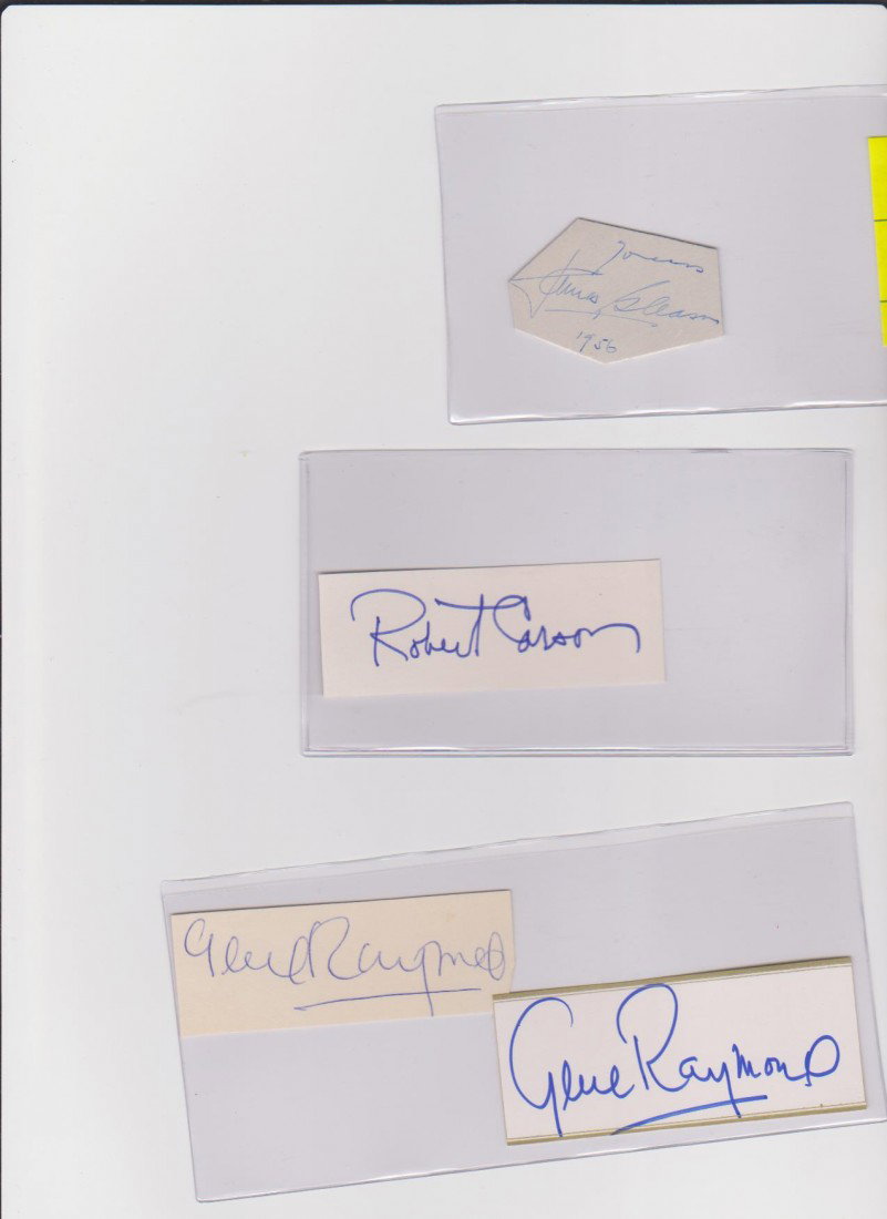 James Gleason 1882-1959 Autograph Signature America: James Gleason 1882-1959 Autograph Signature American Actor, Playwright & Screenwriter, He co-wrote "The Broadway Melody" won an Academy Award for Best Picture, 1941- Here Comes Mr. Jordan, 1930- All Q