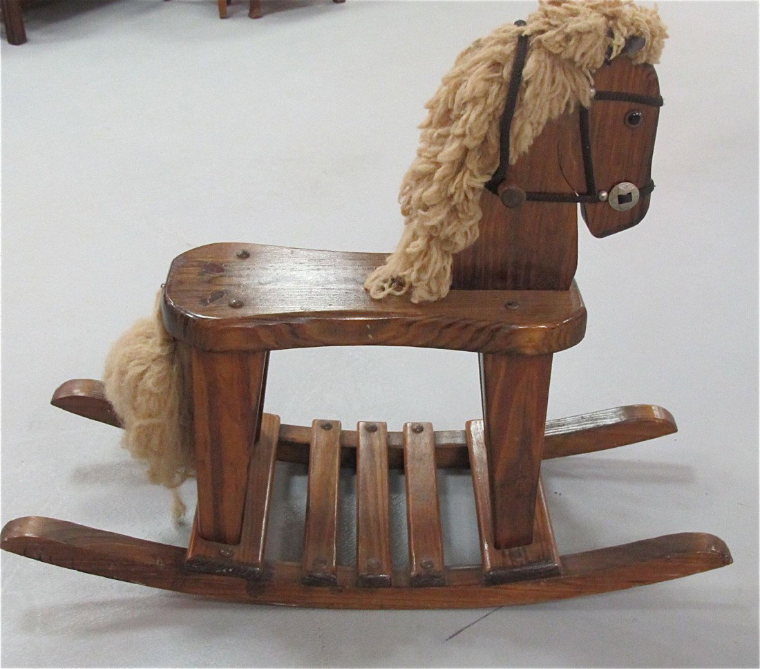 Rocking Horse ca. 1950, Pine: Rocking Horse ca. 1950, Pine