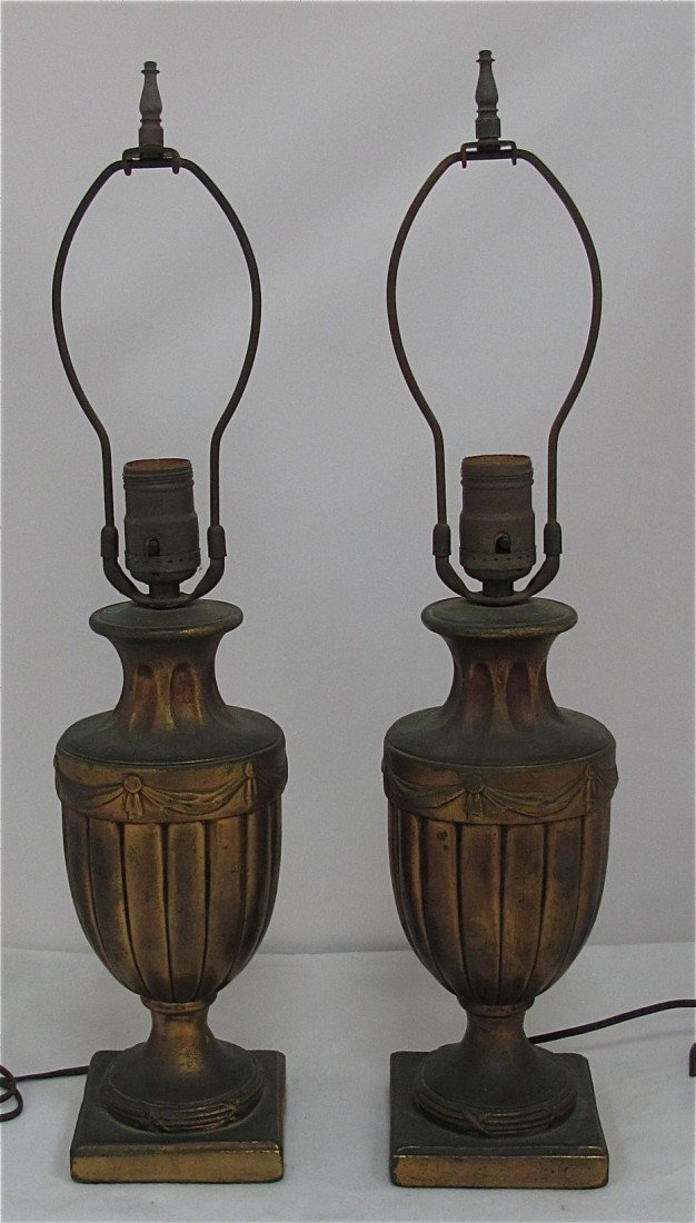 Pair of Vintage Brass & Copper Lamps: Pair of Vintage Brass & Copper Lamps