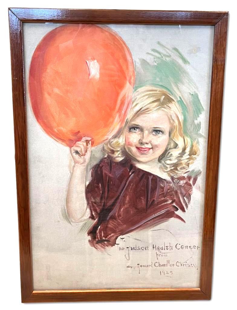 Girl With Balloon By Howard Chandler Christy (1872-1952) (1 of 4)