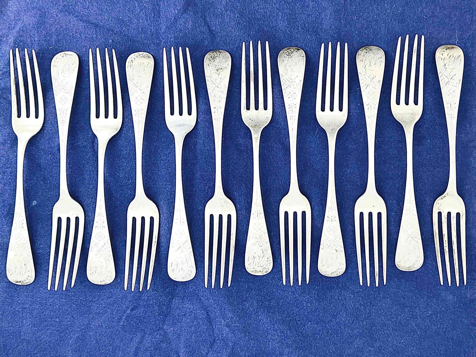 Twelve Bailey Banks & Biddle Sterling Silver Forks (1 of 3)