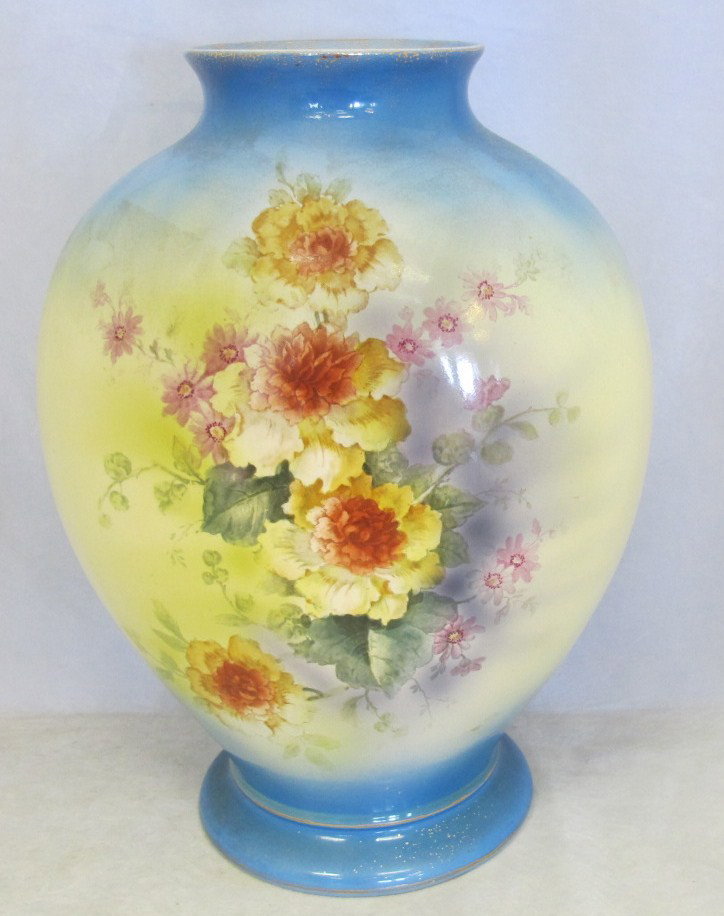 Royal Bonn 13 1/2" Painted Porcelain Vase, Germany: Royal Bonn 13 1/2" Painted Porcelain Vase, Germany