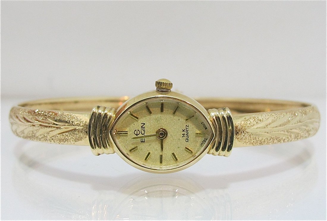 14K Yellow Gold Elgin Watch, 9.84 grams, 6.33dwt: 14K Yellow Gold Elgin Watch, 9.84 grams, 6.33dwt