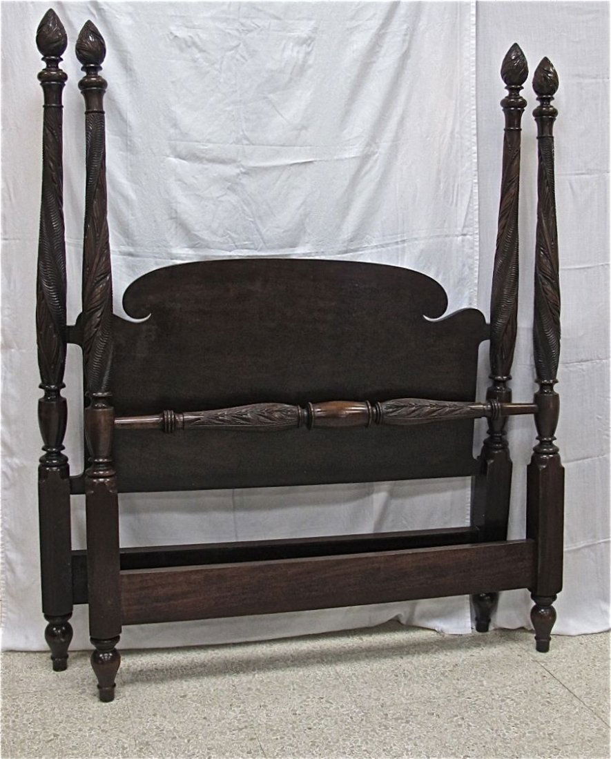 196 Antique Mahogany Four Poster Carved Bed May 05, 2012 Stuart