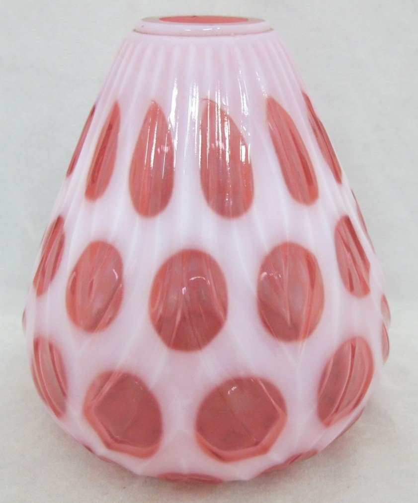 Fenton Coin Dot Ivy Vase Circa 1950: Fenton Coin Dot Ivy Vase Circa 1950