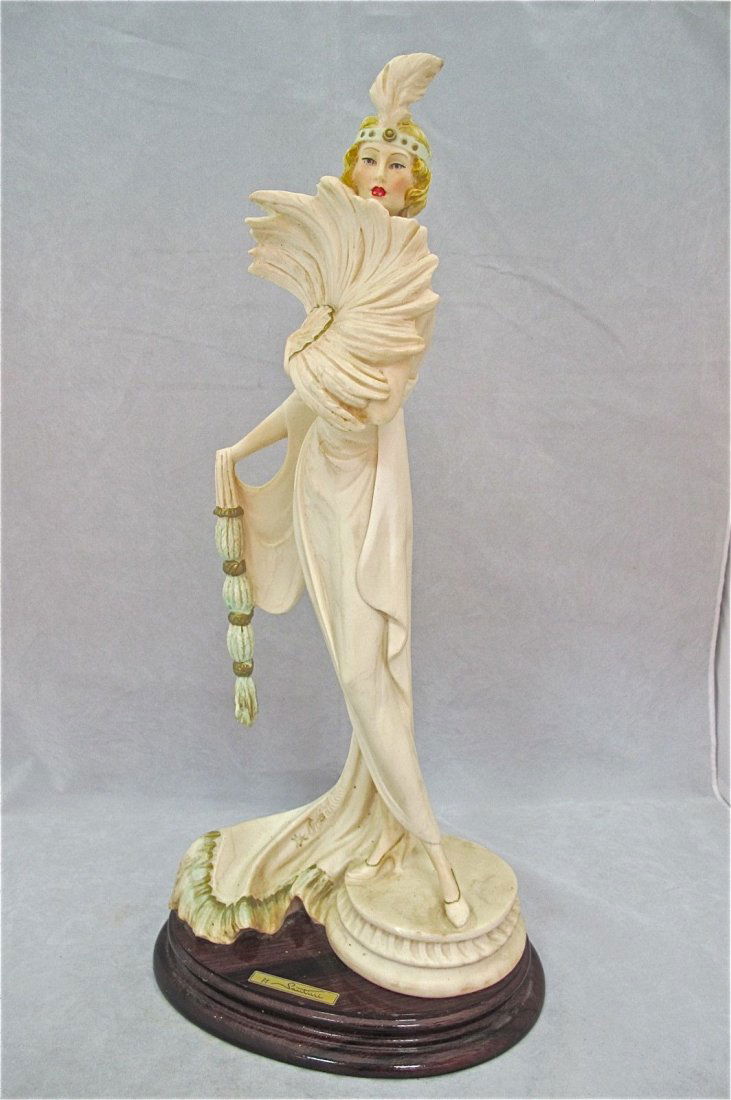 150 A. Santini Art Deco Statue of a 1920's Woman