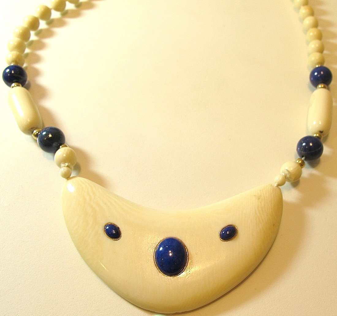 Ivory & Lapis Necklace: Ivory & Lapis Necklace