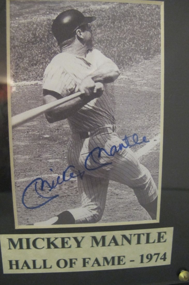 Mickey Mantle Autographed Plaque with COA: Mickey Mantle Autographed Plaque with Certificate of Authenticity