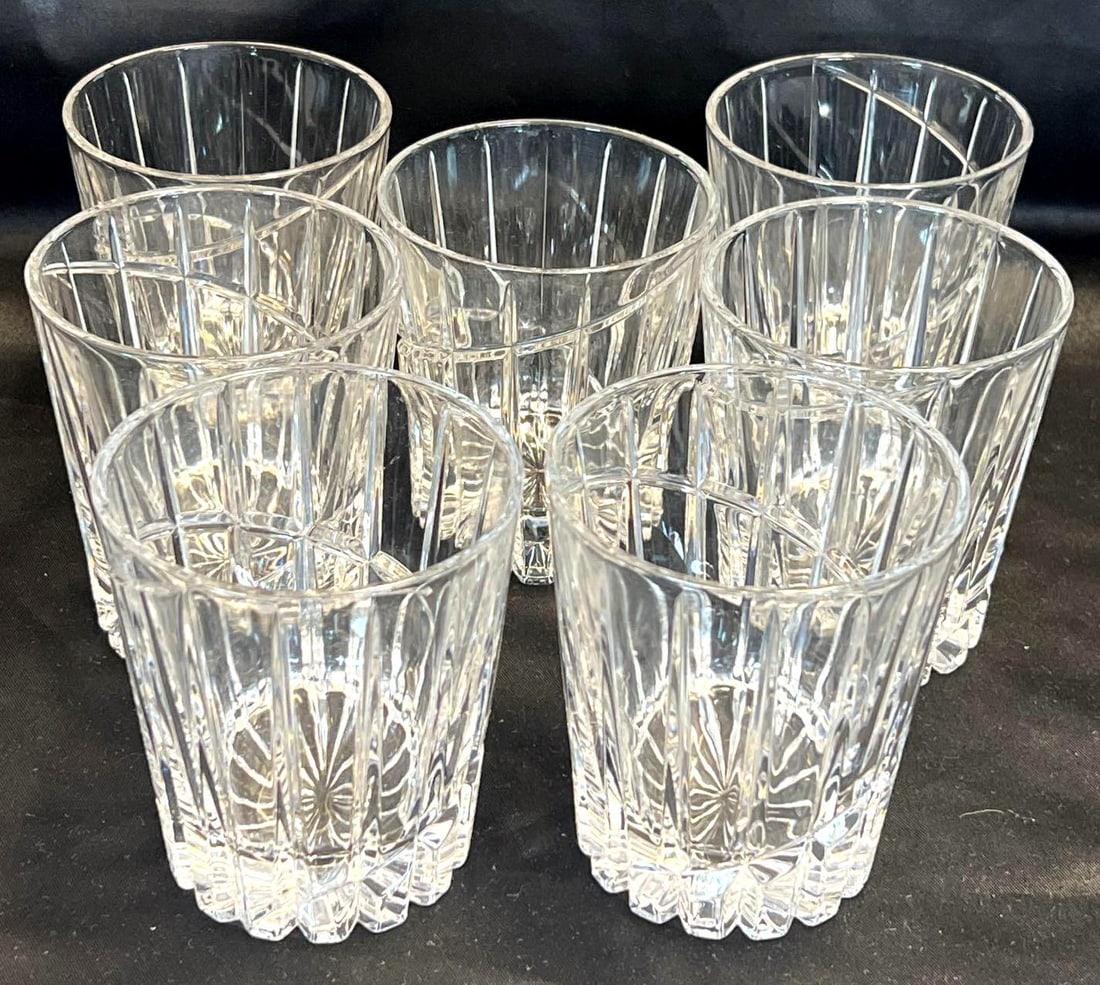 Seven Mikasa Uptown Double Old Fashioned Cut Crystal Lowball Glasses (1 of 2)