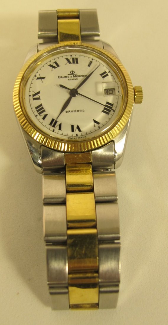 Baume & Mercier Automatic Bi-Color Wrist Watch: Baume & Mercier Automatic Bi-Color Wrist Watch
