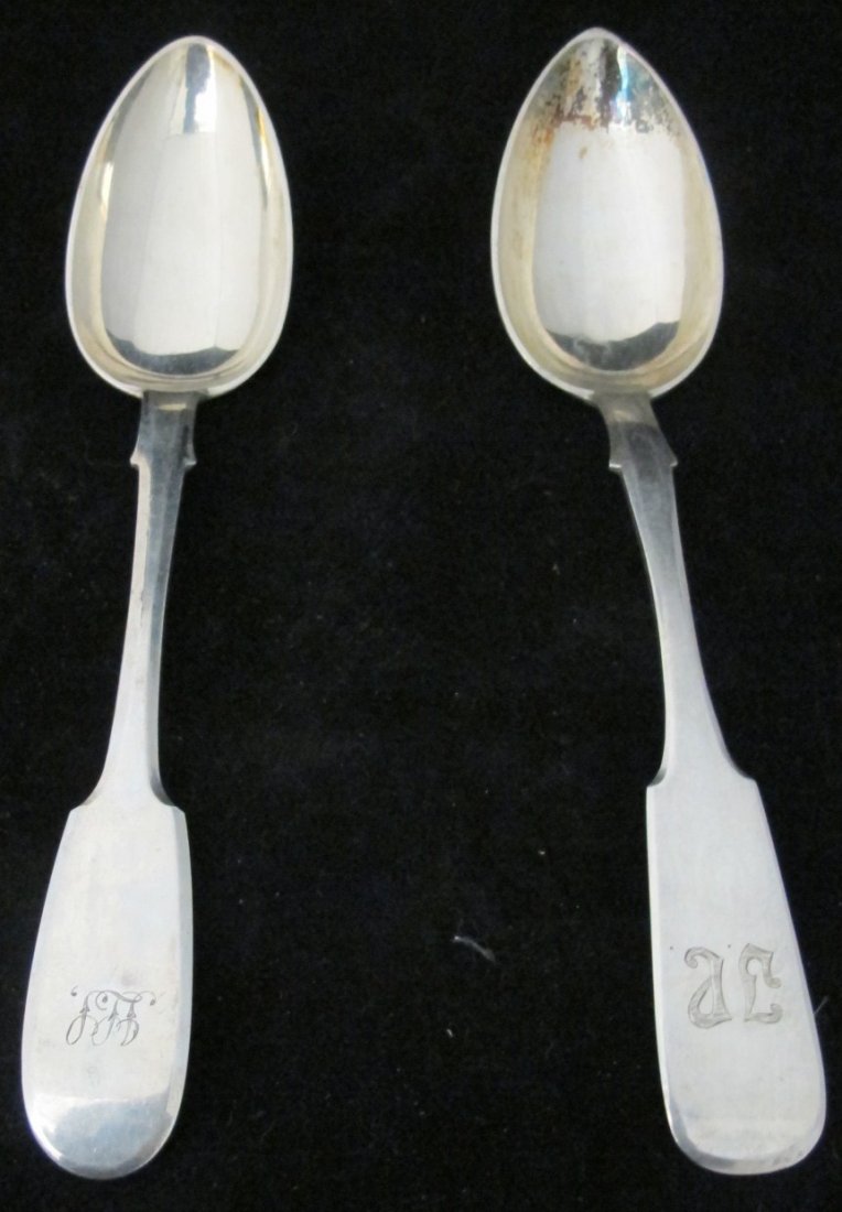 2 Russian Sterling Silver Spoons, 4oz., 19th Century: 2 Russian Sterling Silver Spoons, 4oz., 19th Century