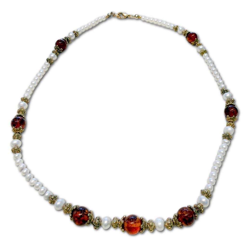 Baltic Lace Russian Pearl Necklace (1 of 2)