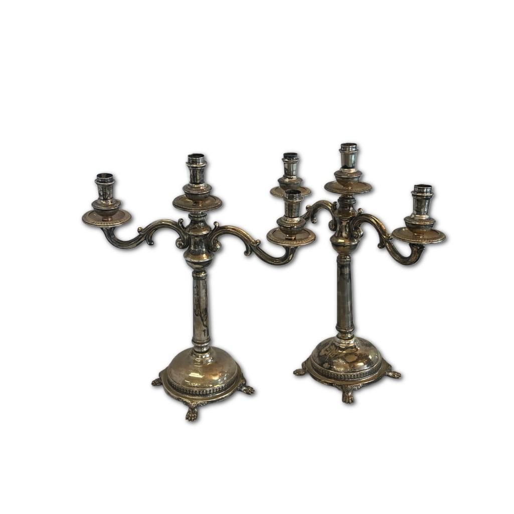 Pair of Camusso Peru Sterling Silver Candelabras (1 of 2)