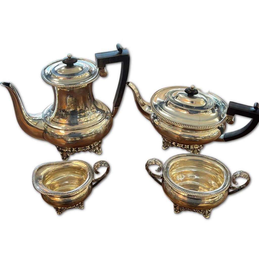 Antique Late Victorian Sterling Silver Tea Set. (1 of 5)