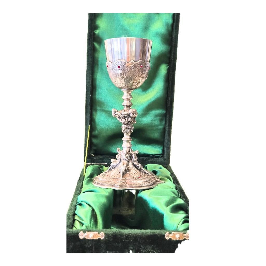 EPU Europe Stamped Pewter Gothic Chalice in Original Box (1 of 5)