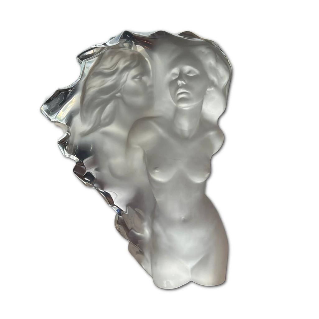 Frederick Hart (American 1943-1999) "Visitation" Lucite Sculpture: Frederick Hart (American, 1943-1999) Visitation, 1989 Acrylic Resin 20 inches (50.8 cm) Edition 235 of 350, Signed Hart back of left side, 1989 F_Hart/SGL A.P. II/LX C-A-I to rear. There Is A Sig