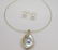 14K Yellow Gold Pearl & Diamond Necklace with Pair of 1 - 2