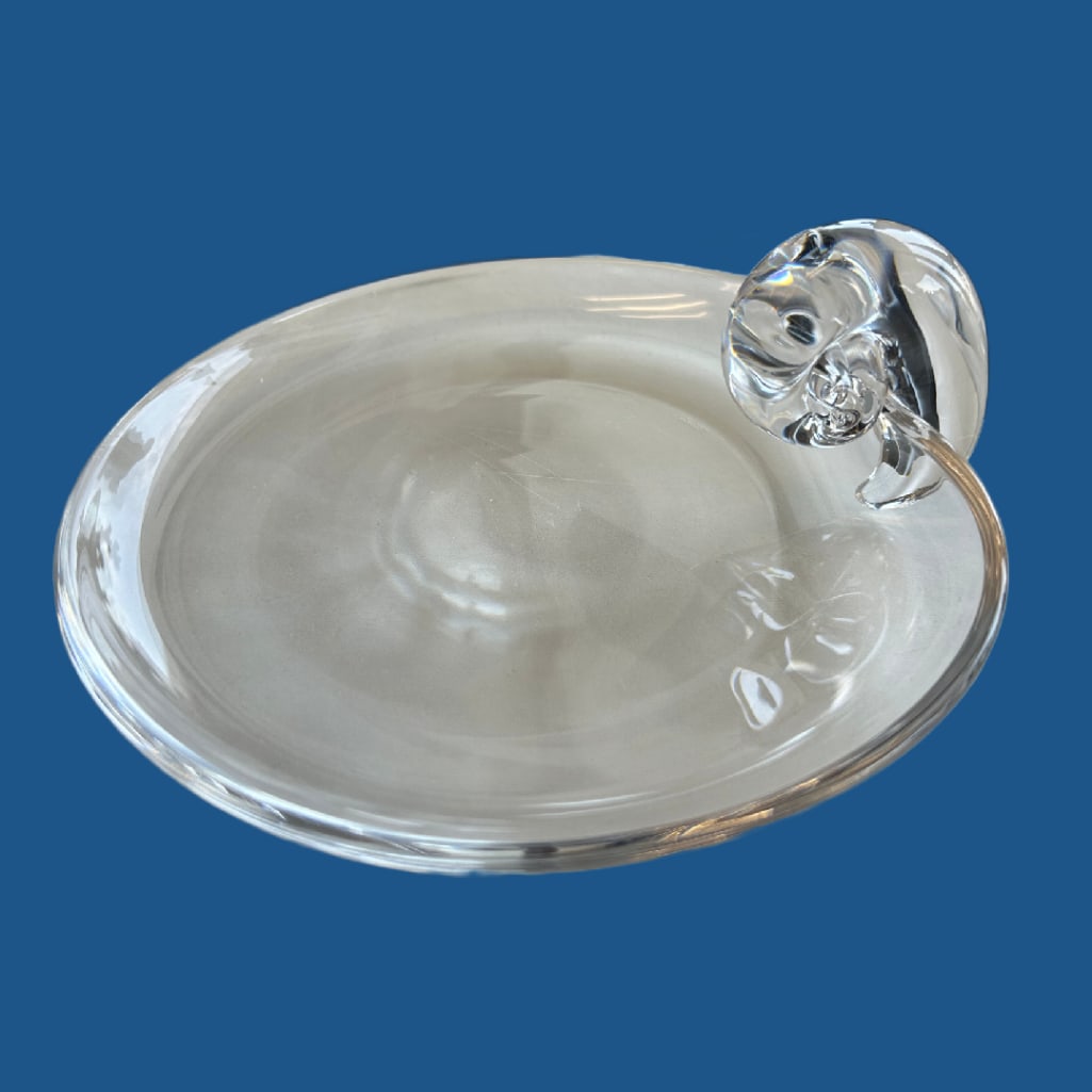 Steuben Glass Scroll Handle Dish - 3