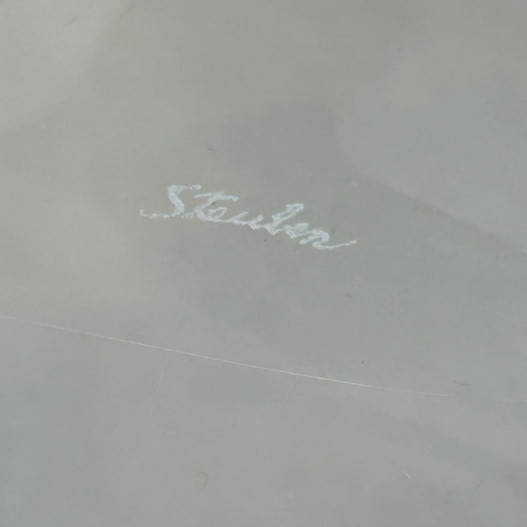 Steuben Glass Scroll Handle Dish - 4