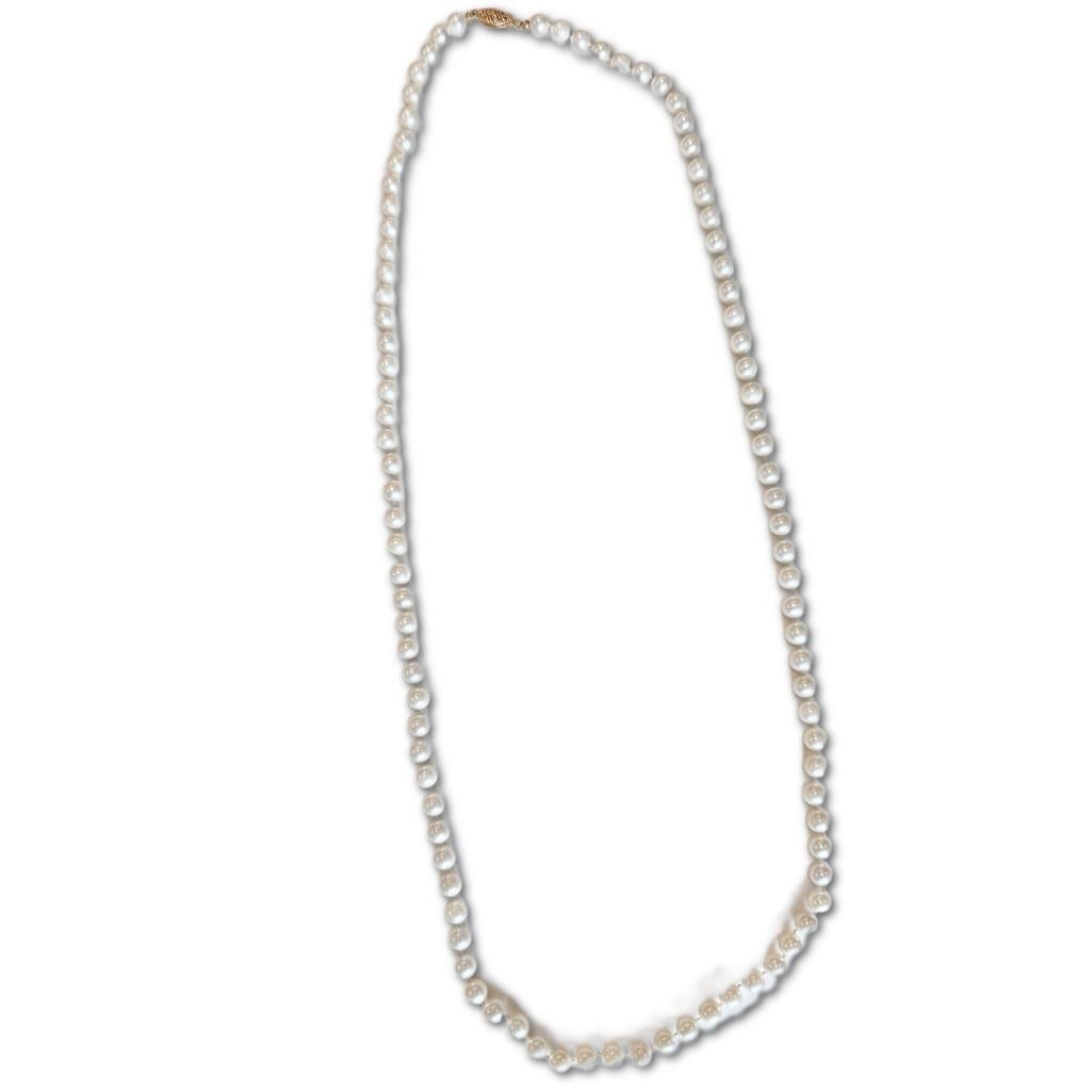 14k Yellow Gold Opera Length Pearl Necklace (1 of 1)