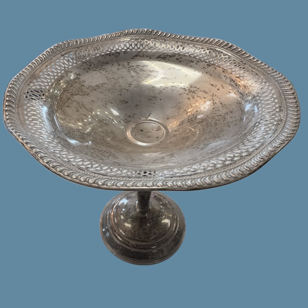 Antique Lady Atkins Sterling Filled Base Compote (1 of 1)