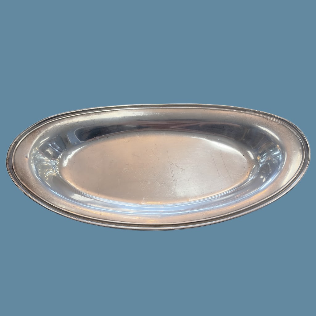 Hunt Silver Co. Sterling Silver Oval Serving Tray (1 of 2)