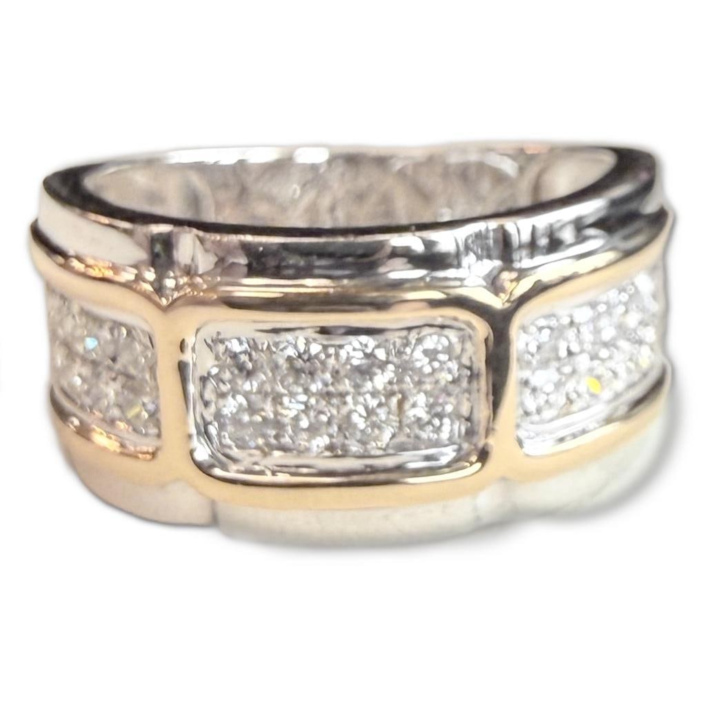 Aaron Gottlieb Gents 14k WG & YG Diamond Ring (1 of 1)