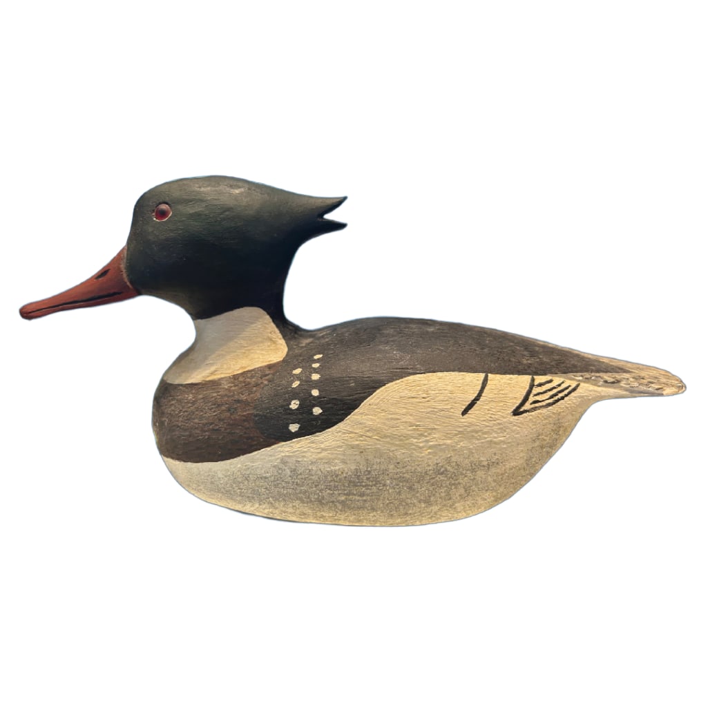 Norman Calhoun Jr. Signed Decoy: Norman Calhoun Jr. Signed Decoy. Hand carved decoy by Norman Calhoun Jr. of Millville, Delaware. This decoy is in very good condition. The decoy measures approximately 9" in length, 4.25" in height