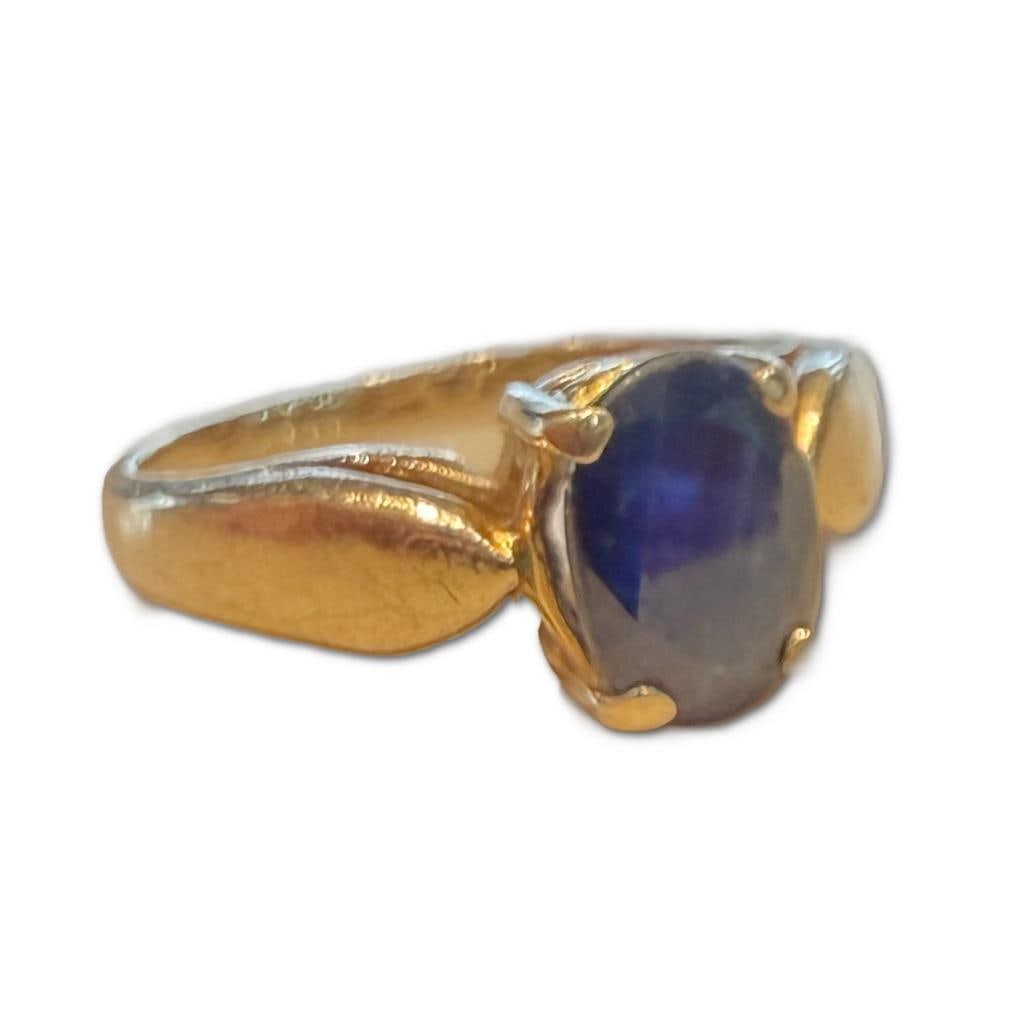 14k Yellow Gold Sapphire Solitaire Ring (1 of 1)